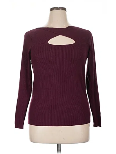 Pre-owned Maurices Pullover Sweater In Burgundy