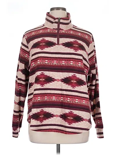 Pre-owned Maurices Pullover Sweater In Burgundy