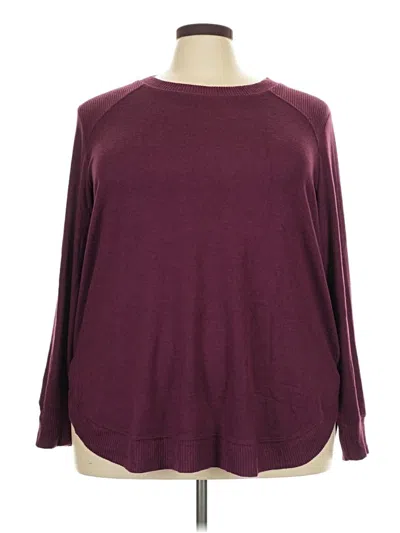 Pre-owned Maurices Pullover Sweater In Burgundy