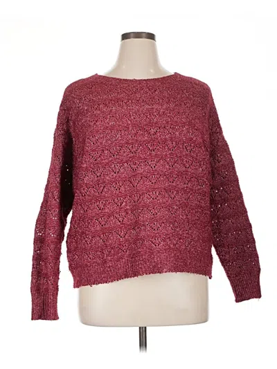 Pre-owned Maurices Pullover Sweater In Burgundy