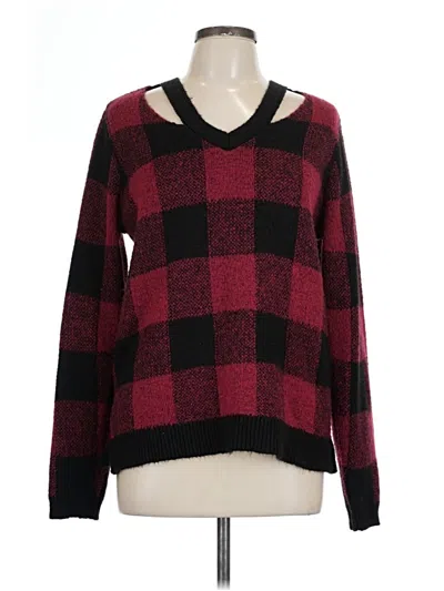 Pre-owned Maurices Pullover Sweater In Burgundy