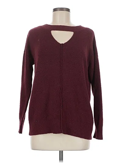 Pre-owned Maurices Pullover Sweater In Burgundy