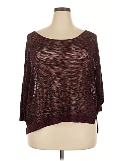 Pre-owned Maurices Pullover Sweater In Burgundy