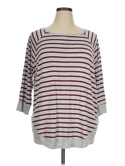 Pre-owned Maurices Pullover Sweater In Burgundy