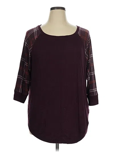 Pre-owned Maurices Pullover Sweater In Burgundy