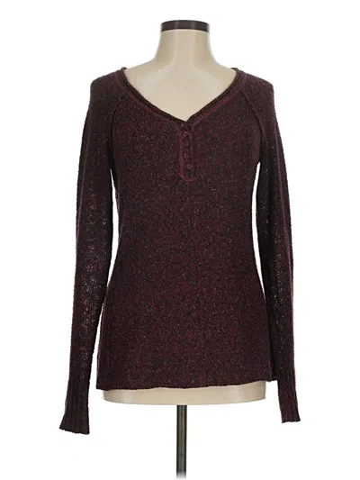 Pre-owned Maurices Pullover Sweater In Burgundy