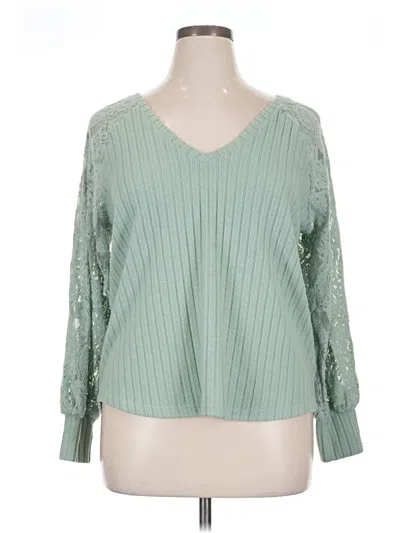Pre-owned Maurices Pullover Sweater In Green