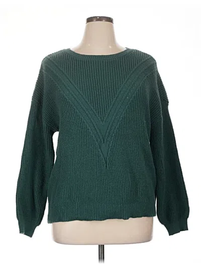 Pre-owned Maurices Pullover Sweater In Green