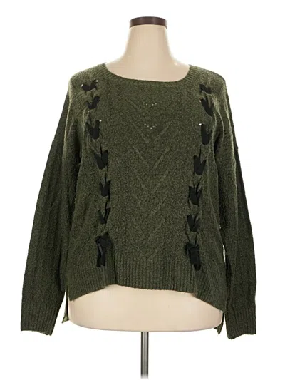 Pre-owned Maurices Pullover Sweater In Green