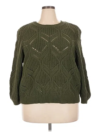 Pre-owned Maurices Pullover Sweater In Green