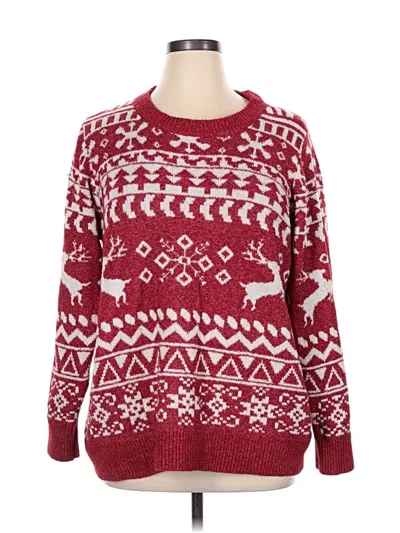 Pre-owned Maurices Pullover Sweater In Red
