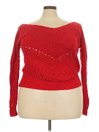 Pre-owned Maurices Pullover Sweater In Red