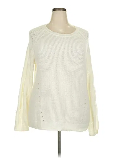 Pre-owned Maurices Pullover Sweater In White