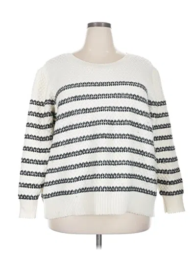 Pre-owned Maurices Pullover Sweater In White