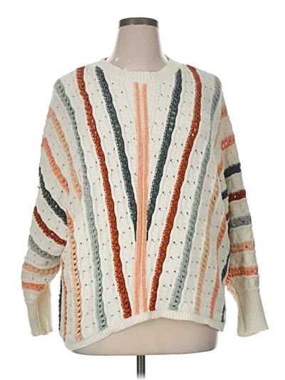 Pre-owned Maurices Pullover Sweater In White