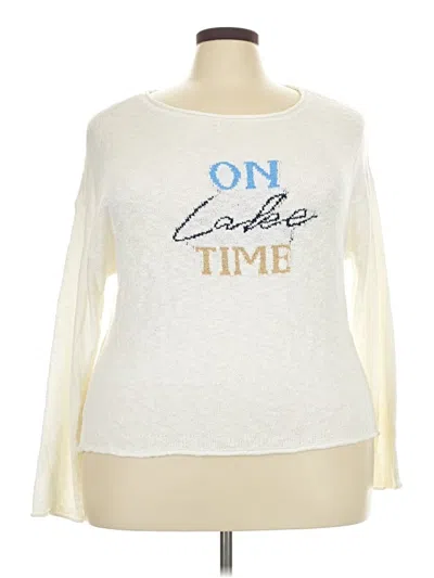 Pre-owned Maurices Pullover Sweater In White