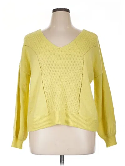 Pre-owned Maurices Pullover Sweater In Yellow