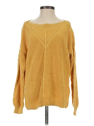 Pre-owned Maurices Pullover Sweater In Yellow