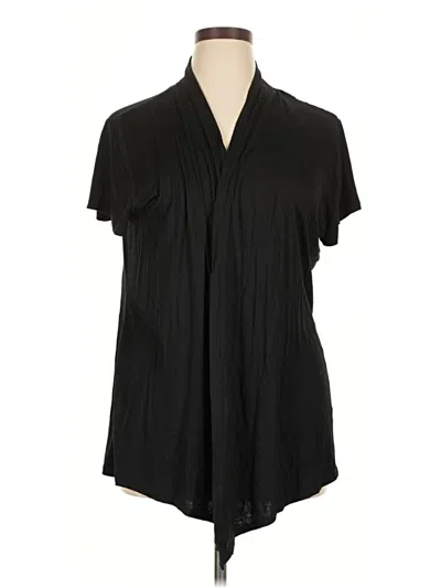 Pre-owned Maurices Short Sleeve Blouse In Black