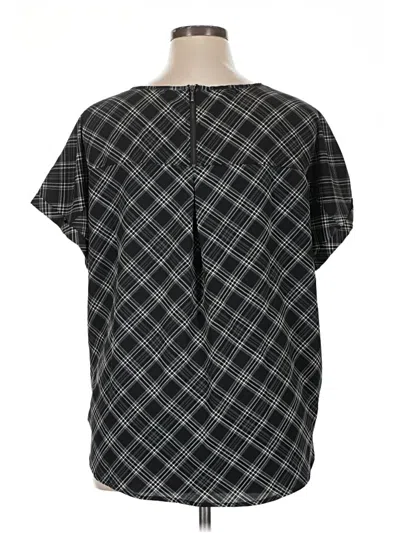 Pre-owned Maurices Short Sleeve Blouse In Black