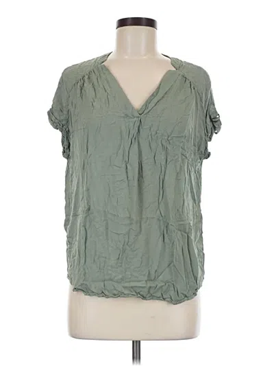 Pre-owned Maurices Short Sleeve Blouse In Green