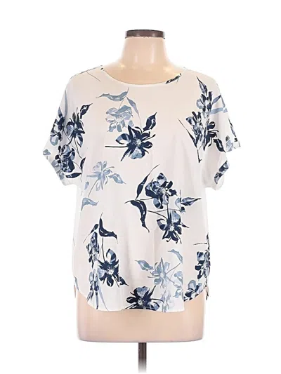 Pre-owned Maurices Short Sleeve Blouse In Ivory