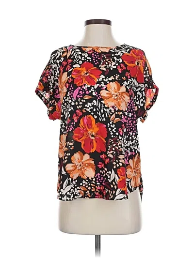 Pre-owned Maurices Short Sleeve Blouse In Orange