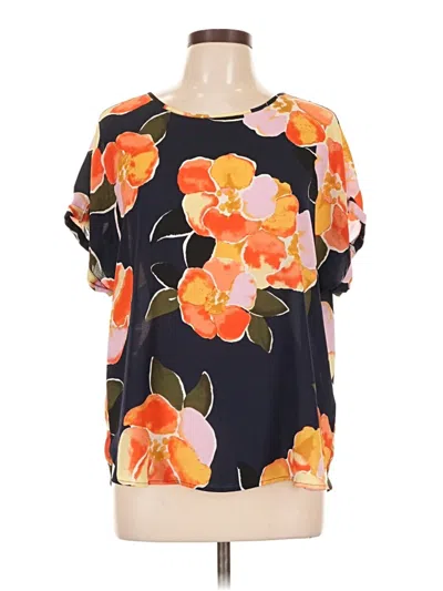 Pre-owned Maurices Short Sleeve Blouse In Orange