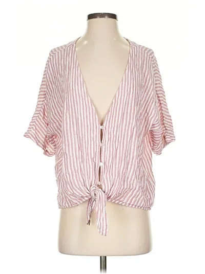 Pre-owned Maurices Short Sleeve Blouse In Pink