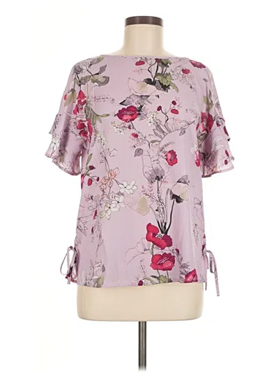 Pre-owned Maurices Short Sleeve Blouse In Pink