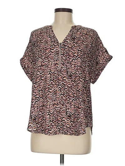 Pre-owned Maurices Short Sleeve Blouse In Pink
