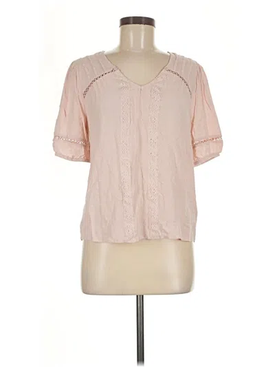 Pre-owned Maurices Short Sleeve Blouse In Pink