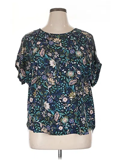 Pre-owned Maurices Short Sleeve Blouse In Teal