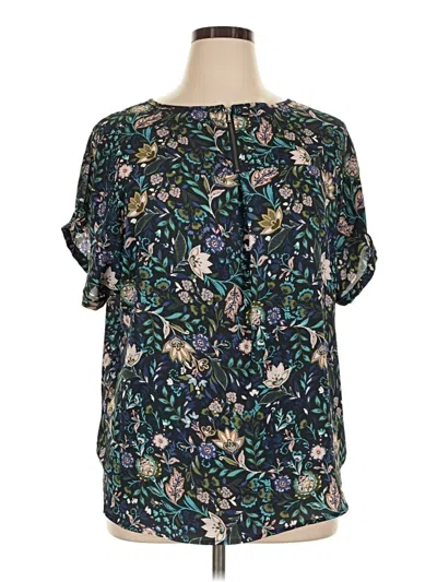 Pre-owned Maurices Short Sleeve Blouse In Teal