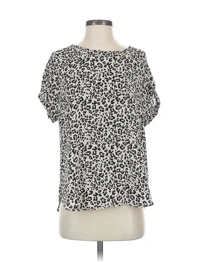 Pre-owned Maurices Short Sleeve Blouse In White