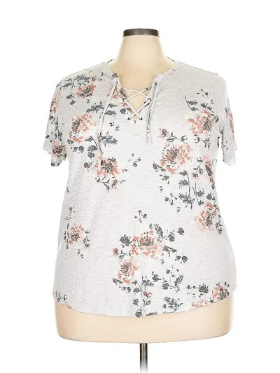 Pre-owned Maurices Short Sleeve Henley Shirt In Gray