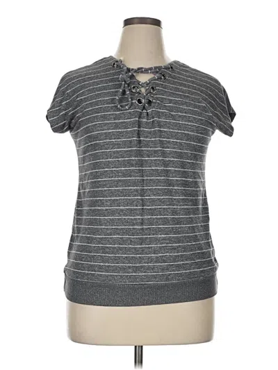 Pre-owned Maurices Short Sleeve Henley Shirt In Gray