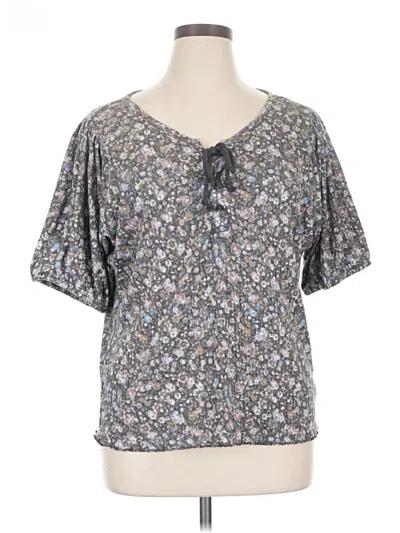 Pre-owned Maurices Short Sleeve Henley Shirt In Gray