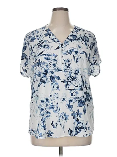 Pre-owned Maurices Short Sleeve Polo Shirt In Blue