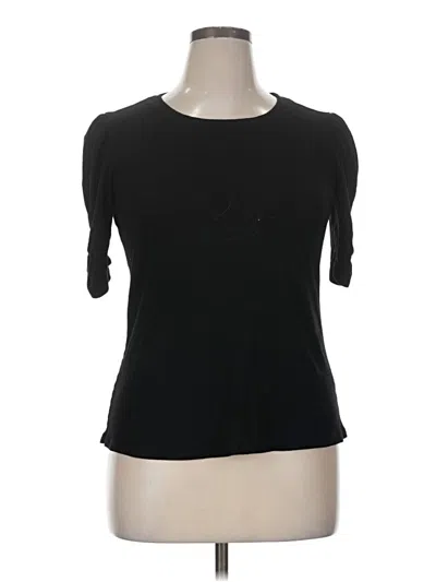 Pre-owned Maurices Short Sleeve Top Black Scoop Neck Tops