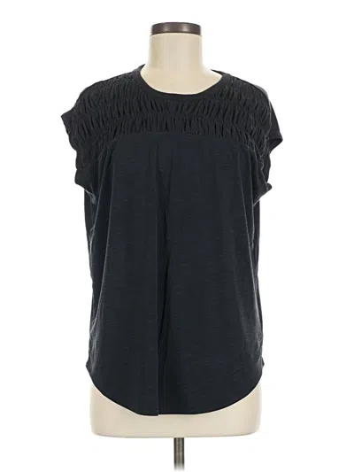 Pre-owned Maurices Short Sleeve Top Black Scoop Neck Tops