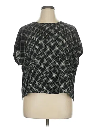 Pre-owned Maurices Short Sleeve Top Black Square Neckline Tops