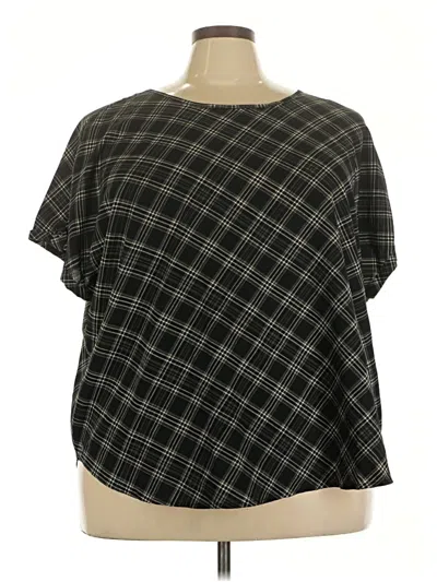 Pre-owned Maurices Short Sleeve Top Black Square Neckline Tops