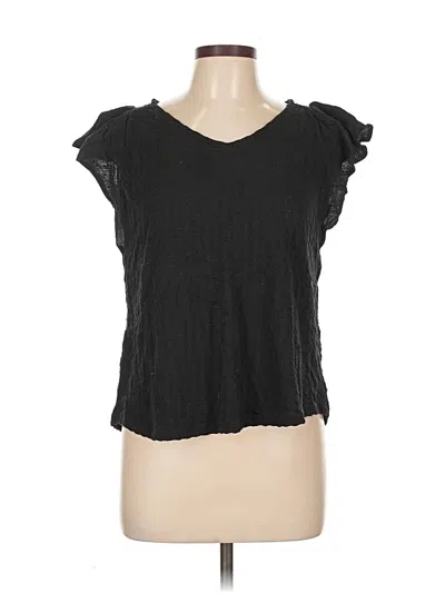 Pre-owned Maurices Short Sleeve Top Black Sweetheart Neckline Tops