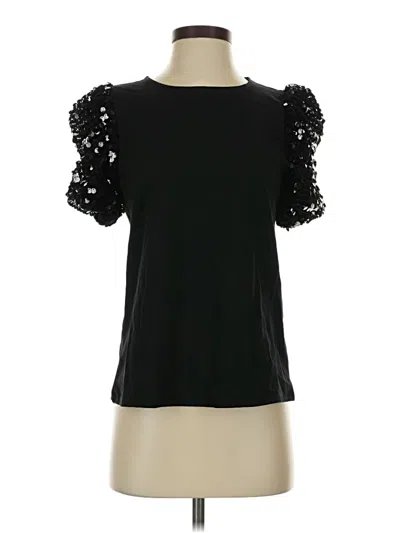Pre-owned Maurices Short Sleeve Top Black Sweetheart Neckline Tops