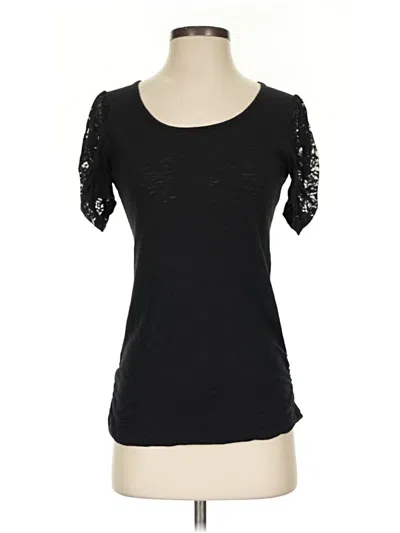 Pre-owned Maurices Short Sleeve Top Black Sweetheart Neckline Tops