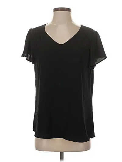Pre-owned Maurices Short Sleeve Top Black V-neck Tops