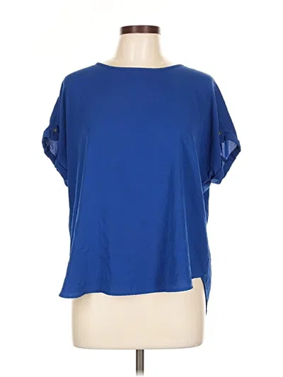 Pre-owned Maurices Short Sleeve Top Blue Boatneck Tops