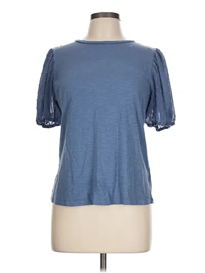 Pre-owned Maurices Short Sleeve Top Blue Cold Shoulder Neckline Tops