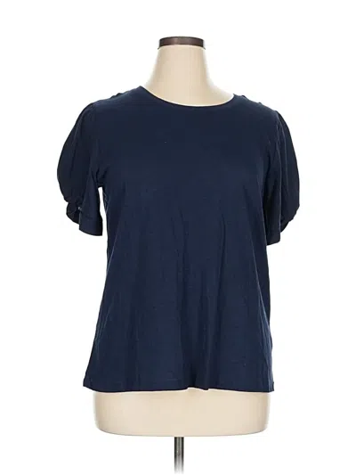 Pre-owned Maurices Short Sleeve Top Blue Crew Neck Tops